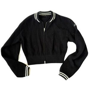 ALO Yoga Tennis Club Sweater Knit Full Zip Jacket
